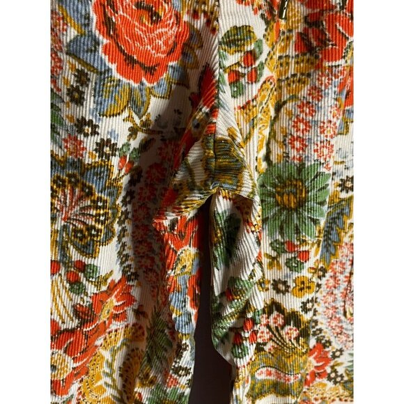 Urban Outfitters Penelope Floral High Rise Corduroy Pants-sz Small - Picture 11 of 11